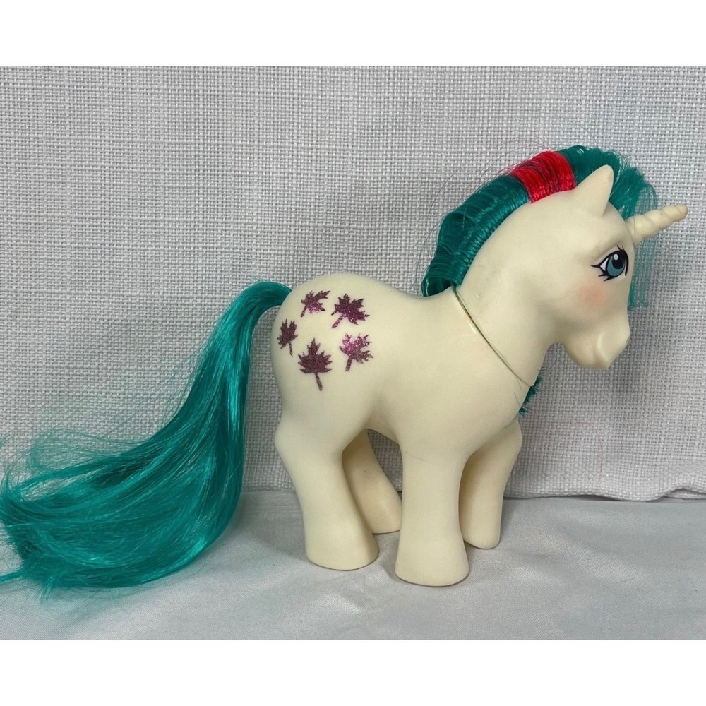 Vintage My Little Pony G1 Gusty Unicorn Aqua Red Hair 1984 Hasbro Hong Kong